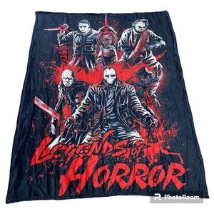 Legends Of Horror Movie Characters Fleece Blanket, Halloween Blanket 40x50